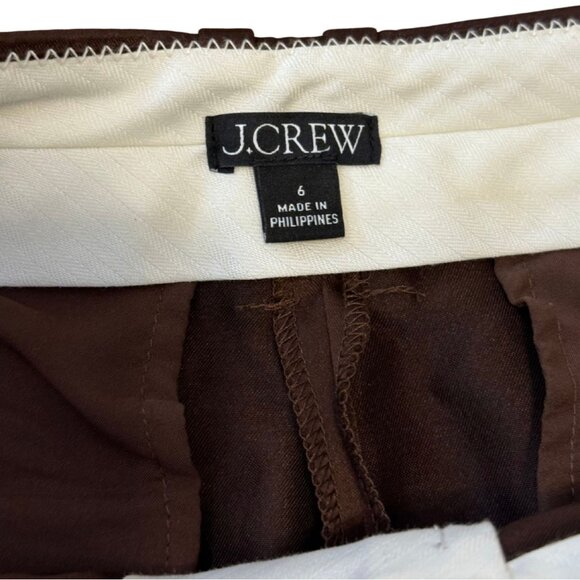 J. CREW Wide-leg pleated pant duchesse satin Brown $198 EUC 6 - Picture 6 of 7